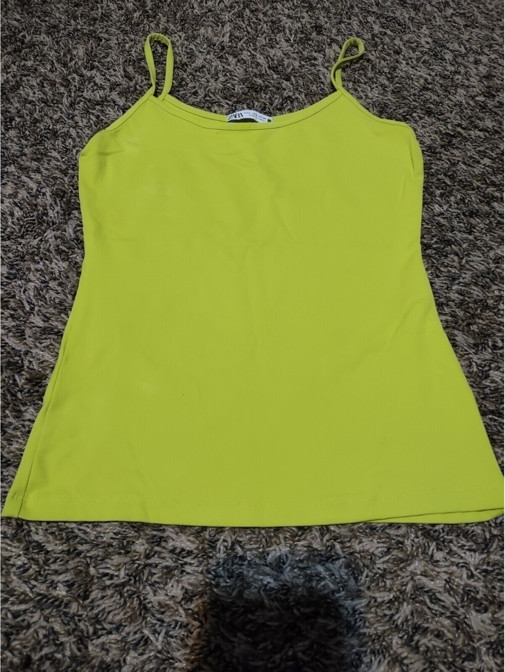 Zara Women's Spaghetti strap camisole Lime Green Size Small